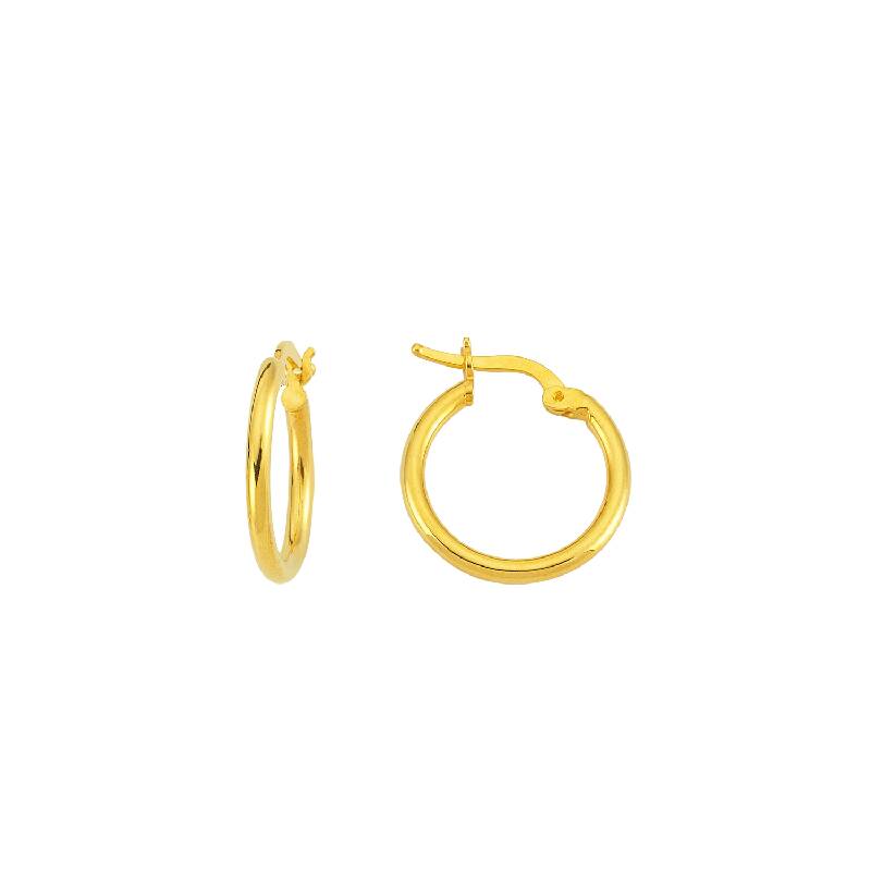 22K Hoop Gold Earrings