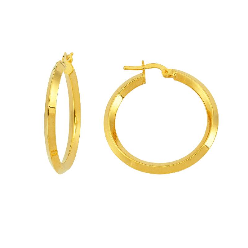 22K Hoop Gold Earrings