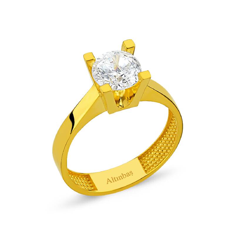22 K Solitaire Gold Ring