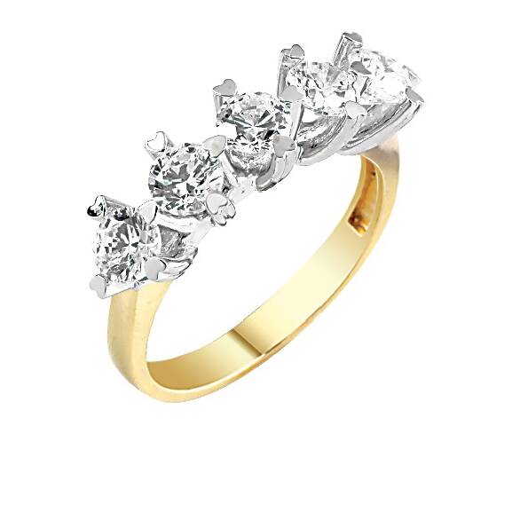 Five Stone Gold Ring